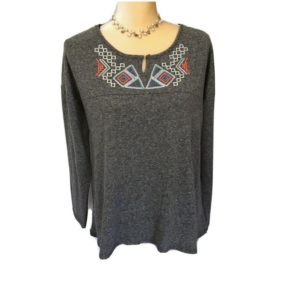 Potter’s Pot Embroidered Long Sleeves Blouse M/L